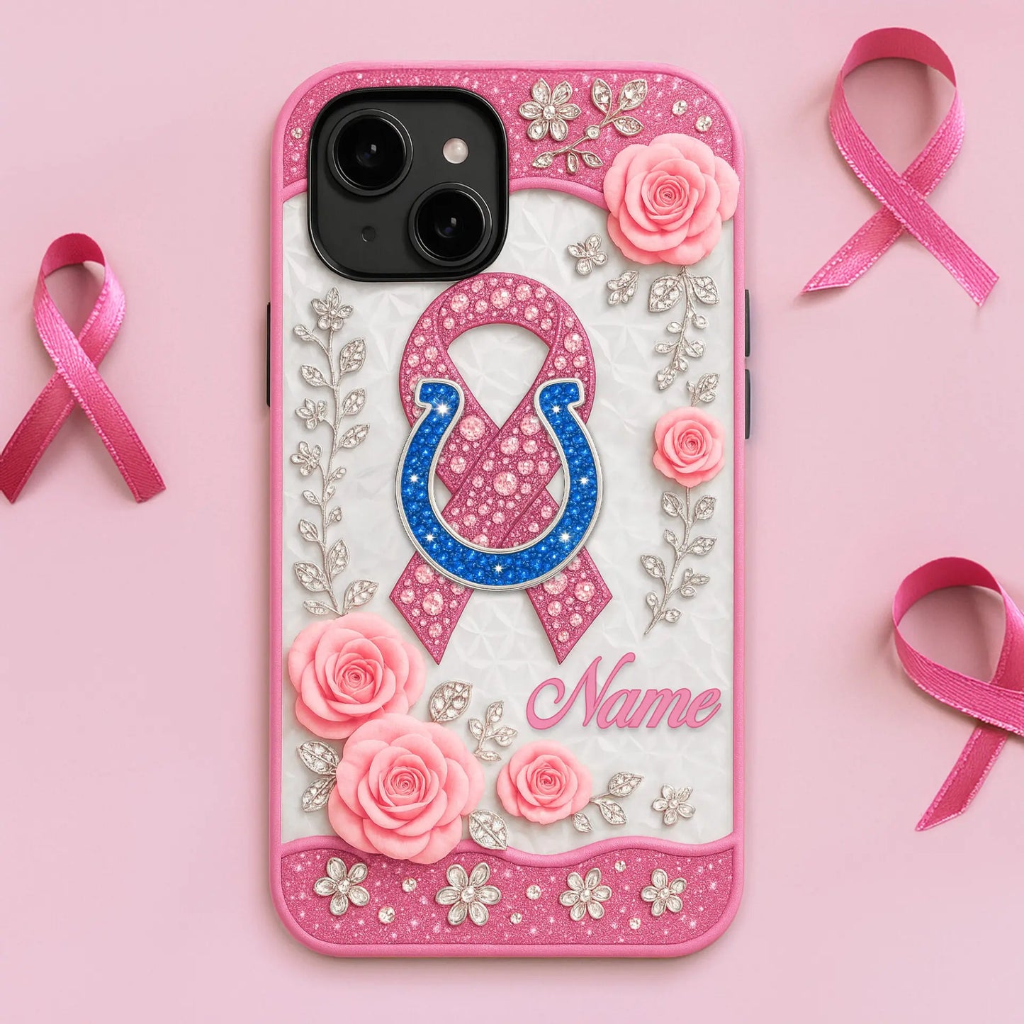 Indianapolis Colts | Premium NFL Breast Cancer Phonecase HI – HuddleStyle.com - Main