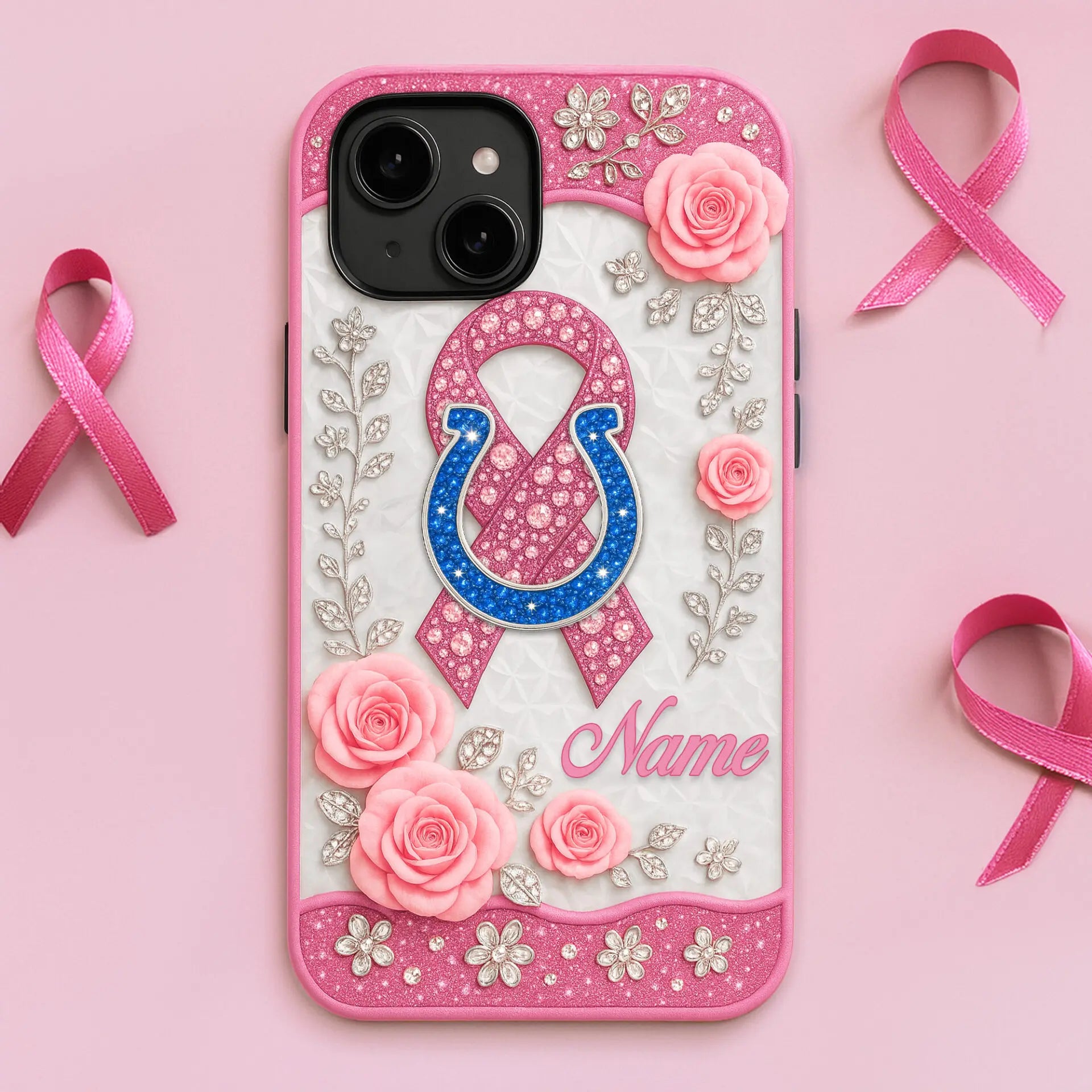 Indianapolis Colts | Premium NFL Breast Cancer Phonecase HI – HuddleStyle.com - Main
