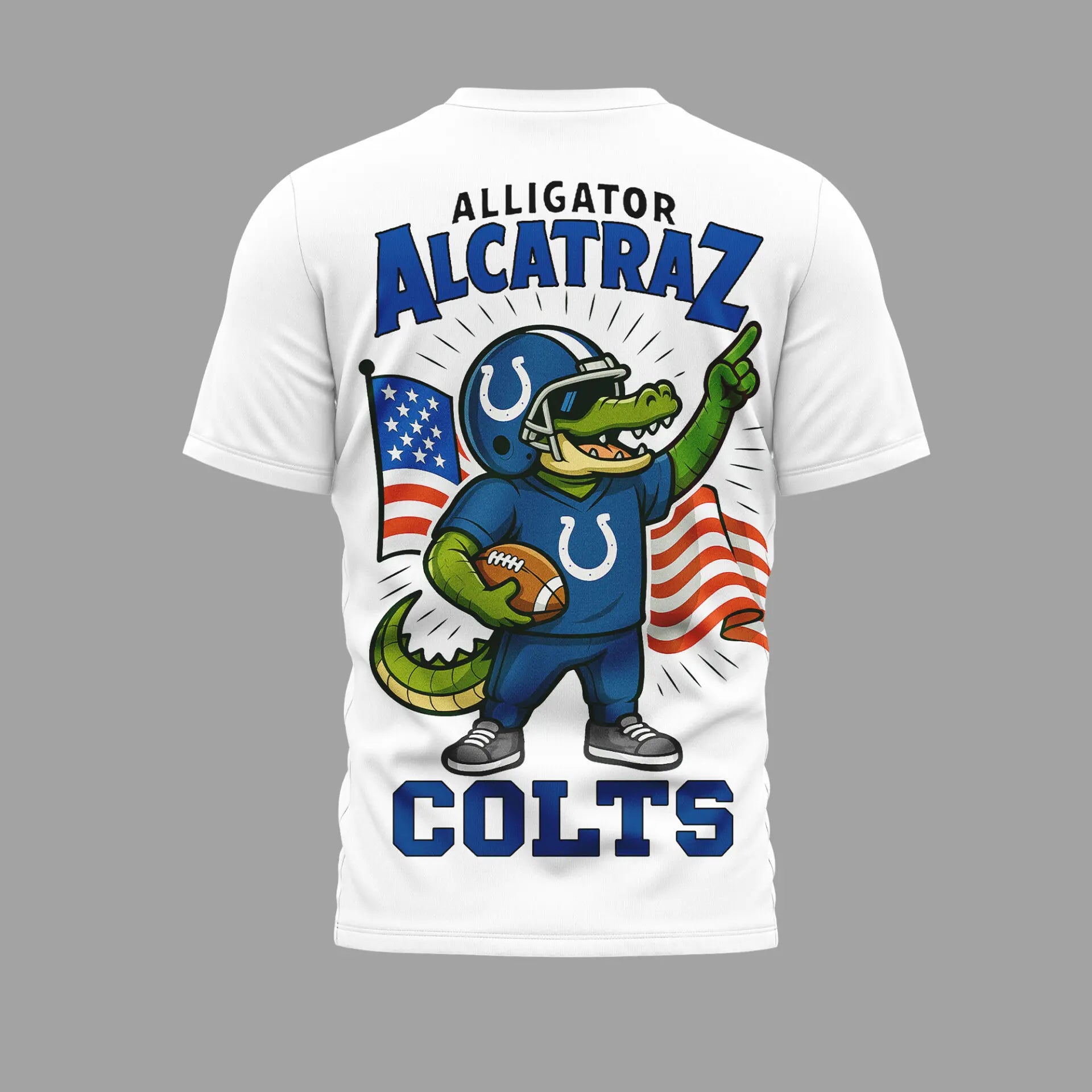 Indianapolis Colts | Premium NFL x Alligator Alcatraz 3D Shirt HI – HuddleStyle.com - Image 3