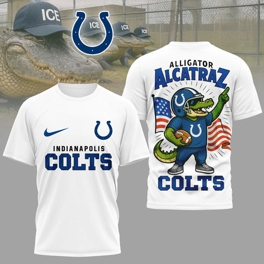 Indianapolis Colts | Premium NFL x Alligator Alcatraz 3D Shirt HI – HuddleStyle.com - Main