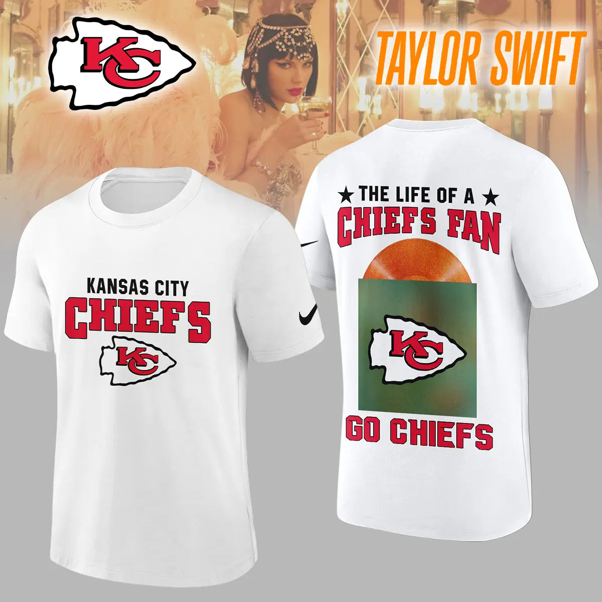 Kansas City Chiefs | Premium NFL x Taylor Swift 3D Shirt HI – HuddleStyle.com - Image 3