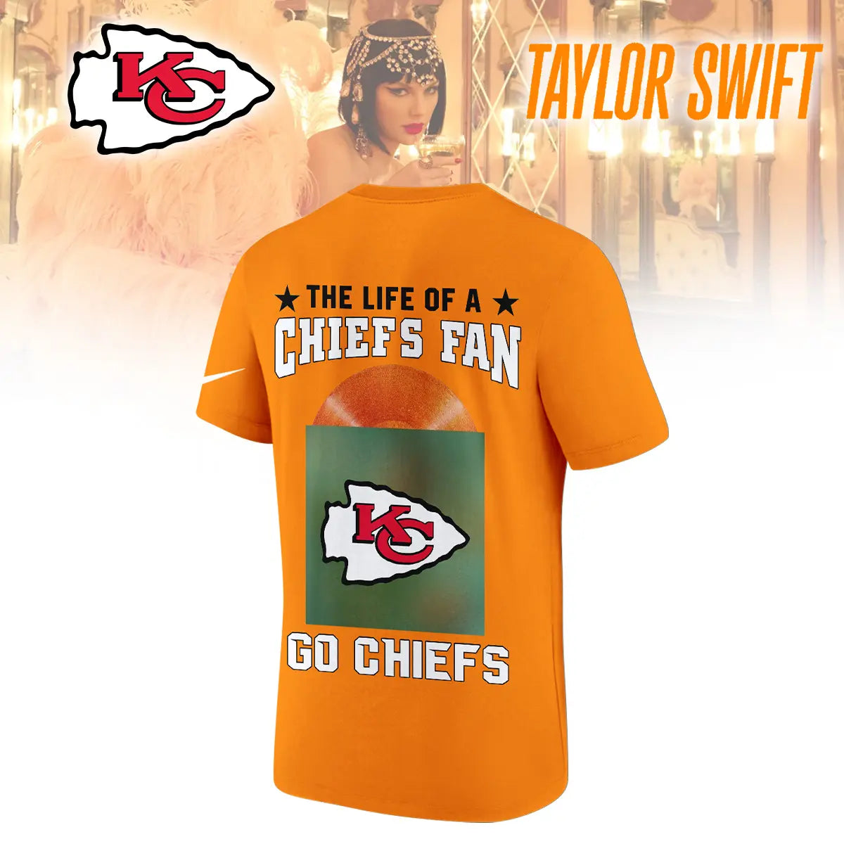 Kansas City Chiefs | Premium NFL x Taylor Swift 3D Shirt HI – HuddleStyle.com - Image 2