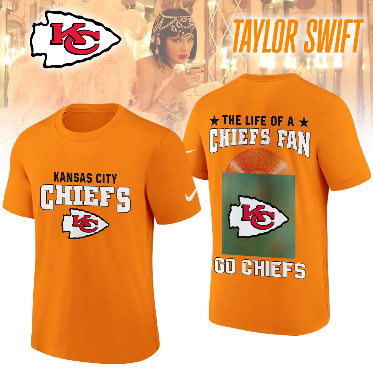 Kansas City Chiefs | Premium NFL x Taylor Swift 3D Shirt HI – HuddleStyle.com - Image 4