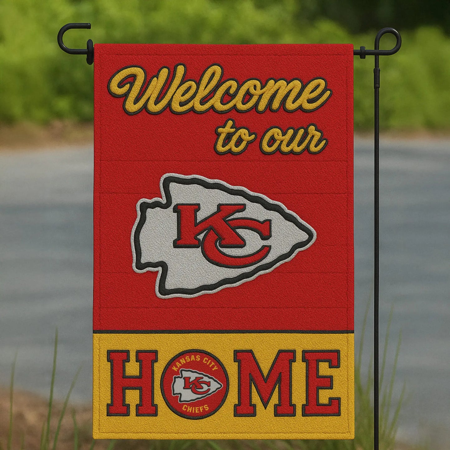 Kansas City Chiefs | Premium NFL Welcome Home Flag HI – HuddleStyle.com - Main