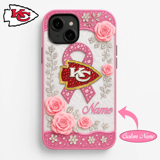 Kansas City Chiefs | Premium NFL Breast Cancer Phonecase HI – HuddleStyle.com - Main