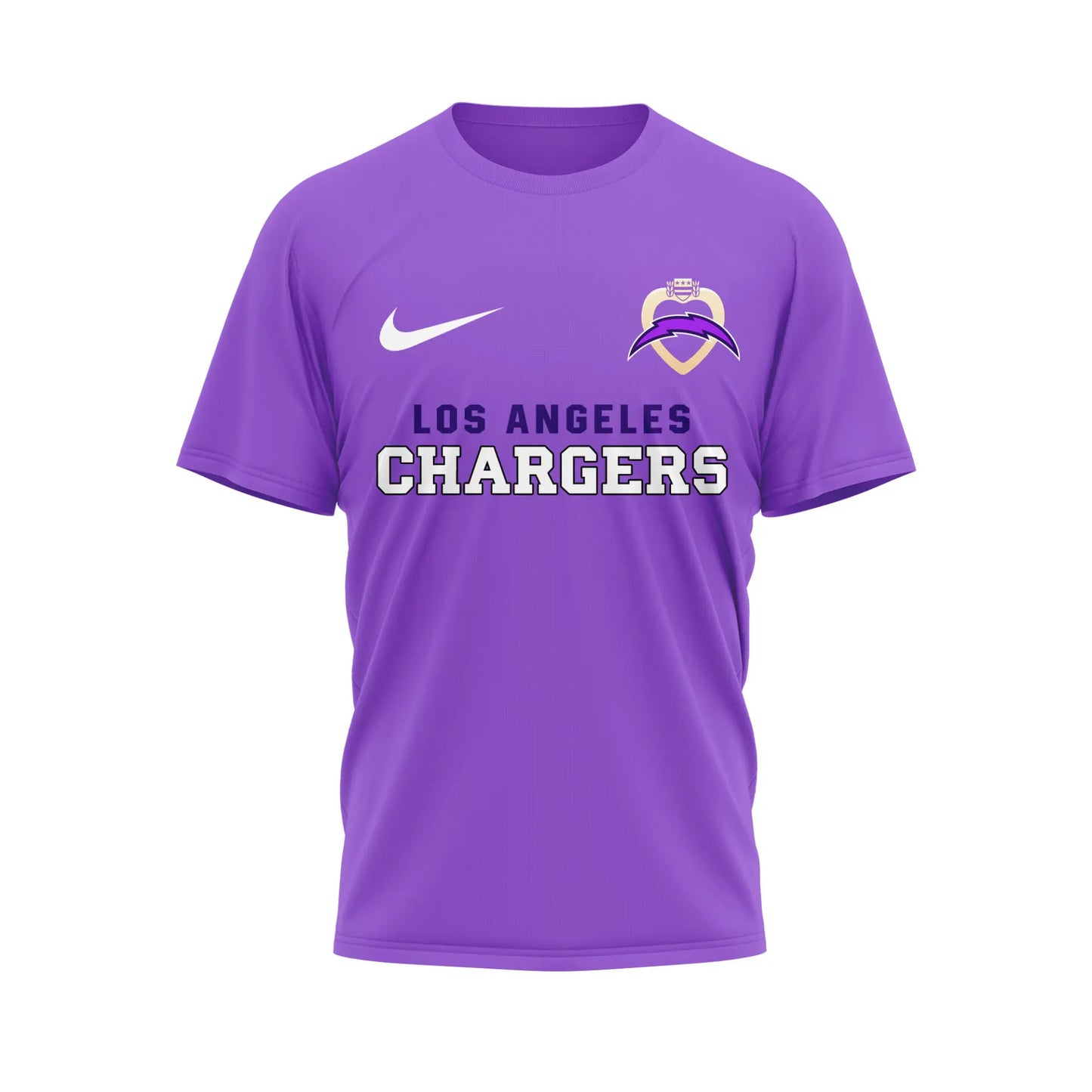 Los Angeles Chargers | Premium NFL Premium National Purple Heart Day 3D Shirt HI – HuddleStyle.com - Main