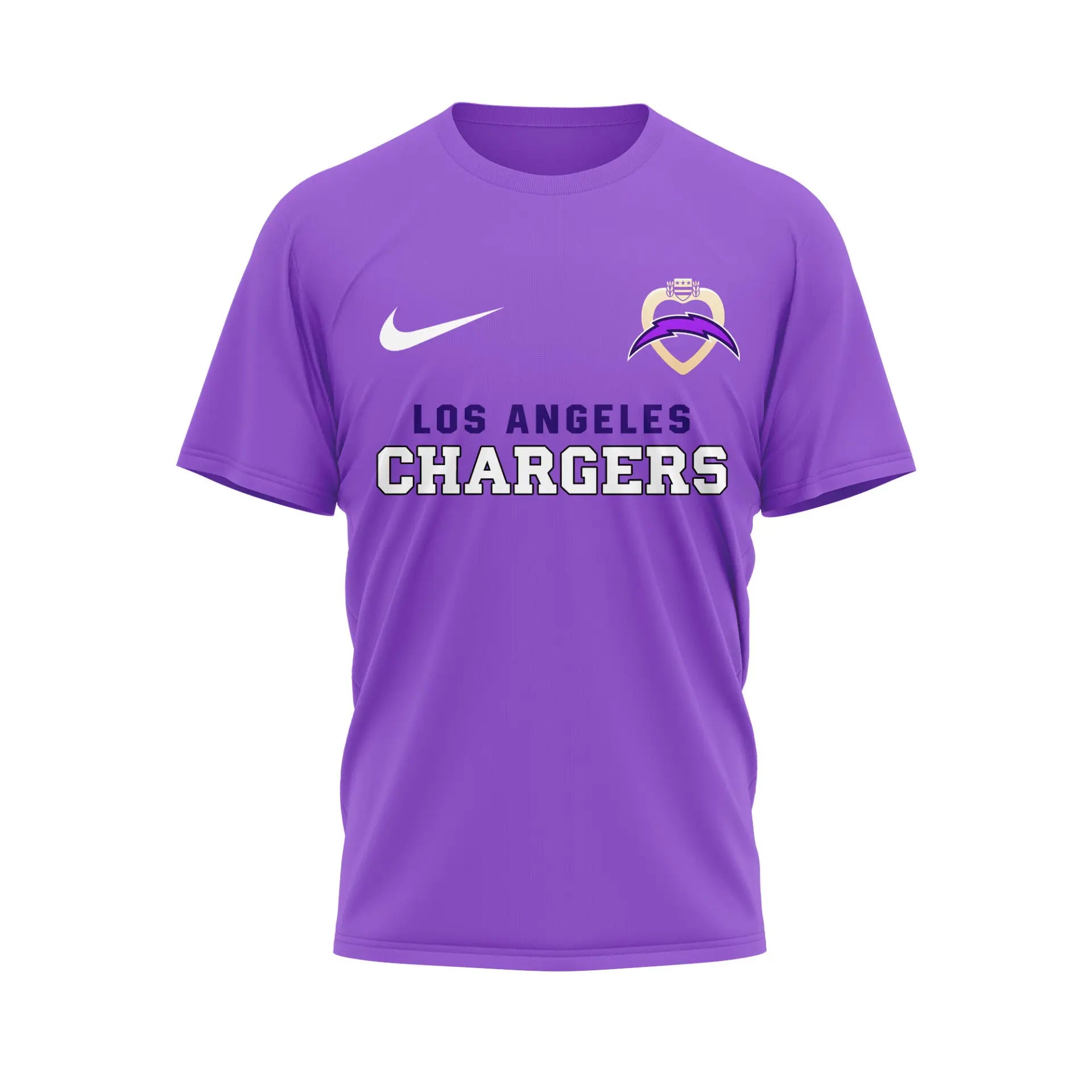 Los Angeles Chargers | Premium NFL Premium National Purple Heart Day 3D Shirt HI – HuddleStyle.com - Main