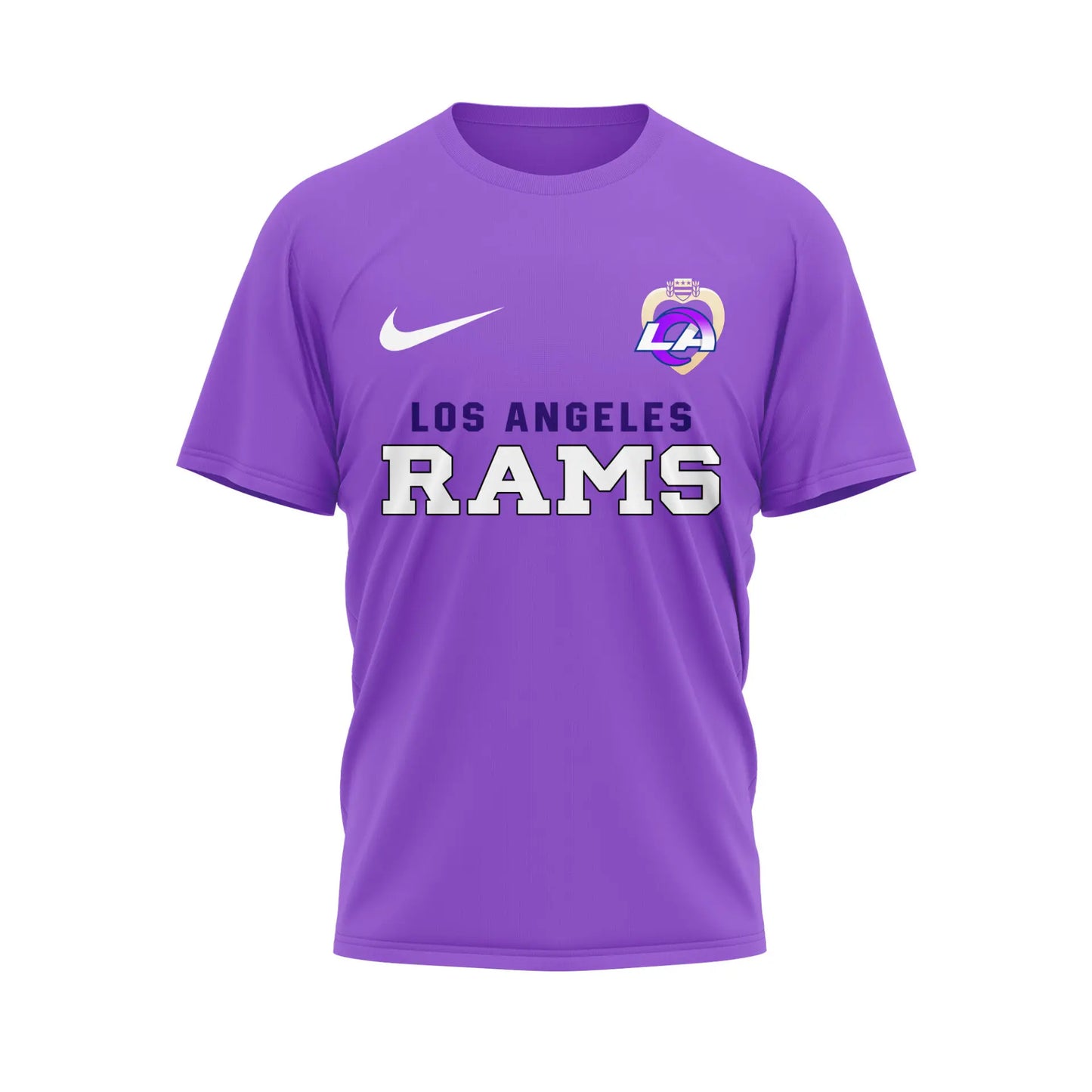 Los Angeles Rams | Premium NFL Premium National Purple Heart Day 3D Shirt HI – HuddleStyle.com - Image 2