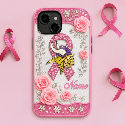 Minnesota Vikings  | Premium NFL Breast Cancer Phonecase HI – HuddleStyle.com - Main