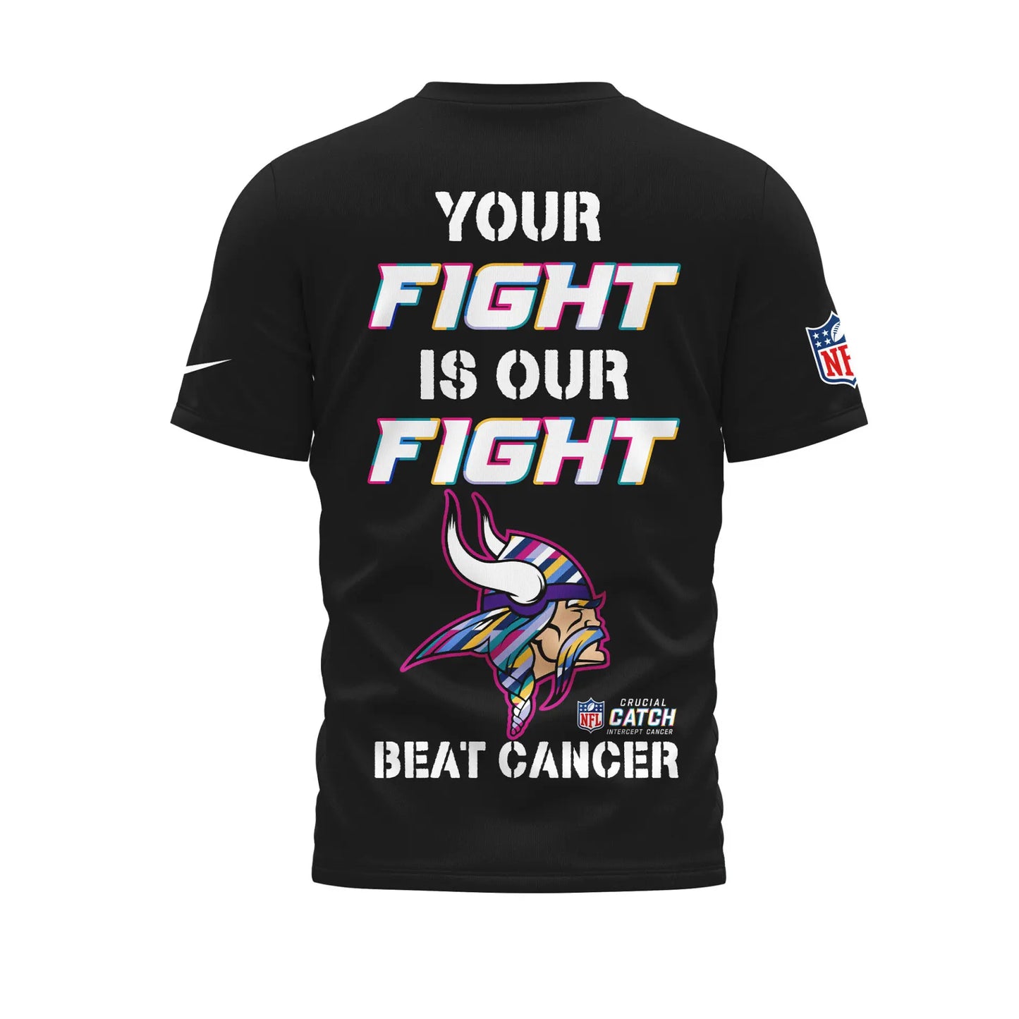 Minnesota Vikings | Premium NFL Crucial Catch 3D Shirt HI – HuddleStyle.com - Image 3