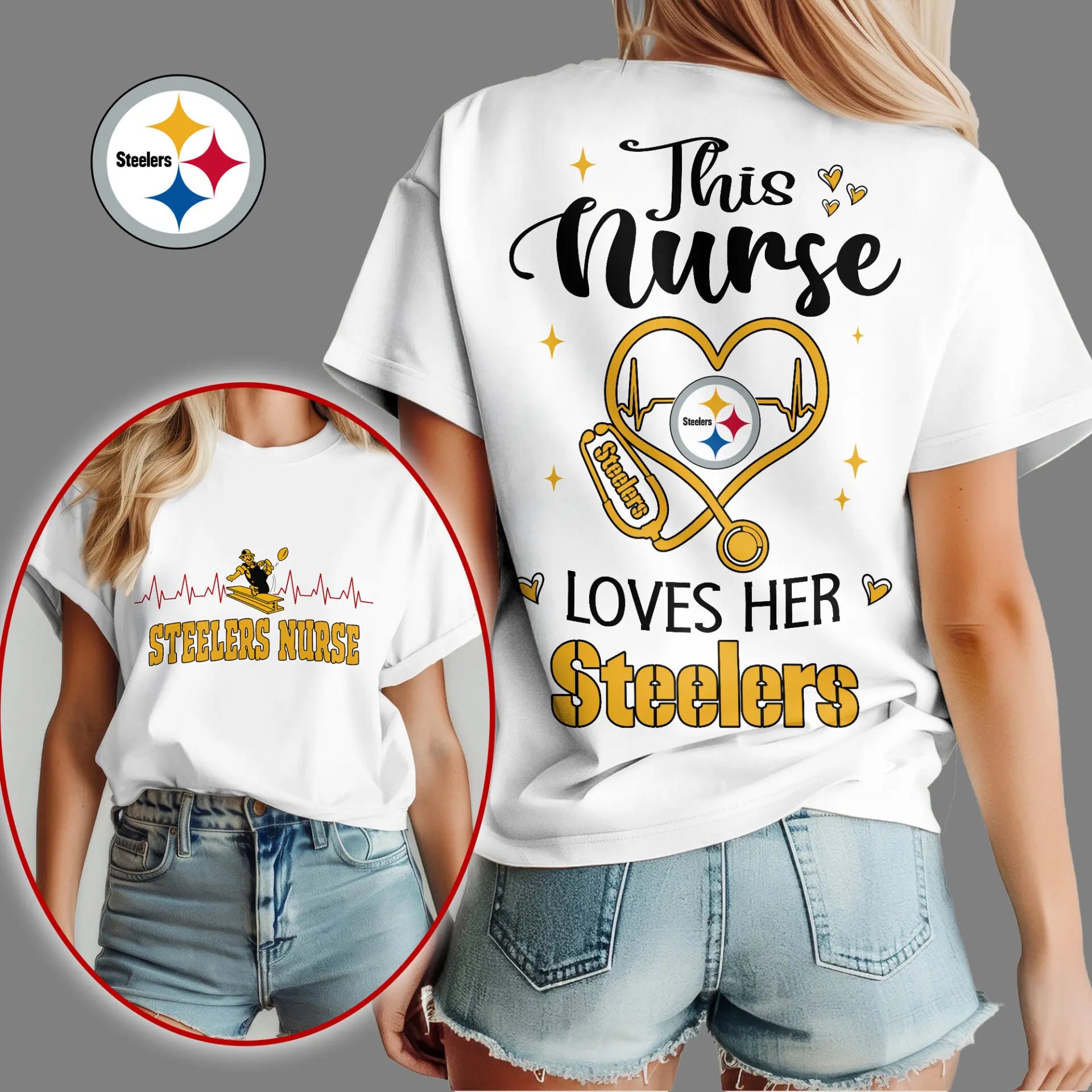 Pittsburgh Steelers | Premium Nurse Appreciation Month Women’s Shirt NY – HuddleStyle.com - Image 2