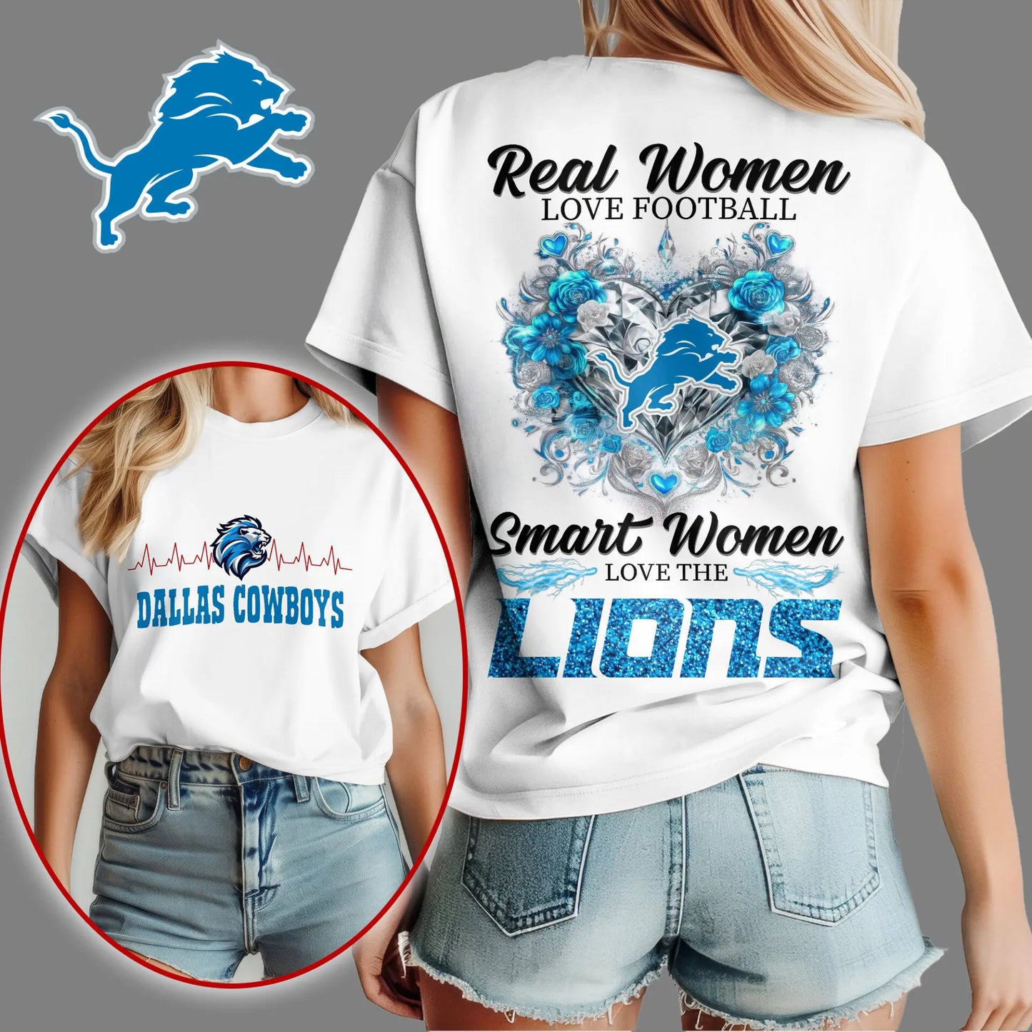 Detroit Lions | Premium NFL Real Women Love Football NY – HuddleStyle.com - Image 2