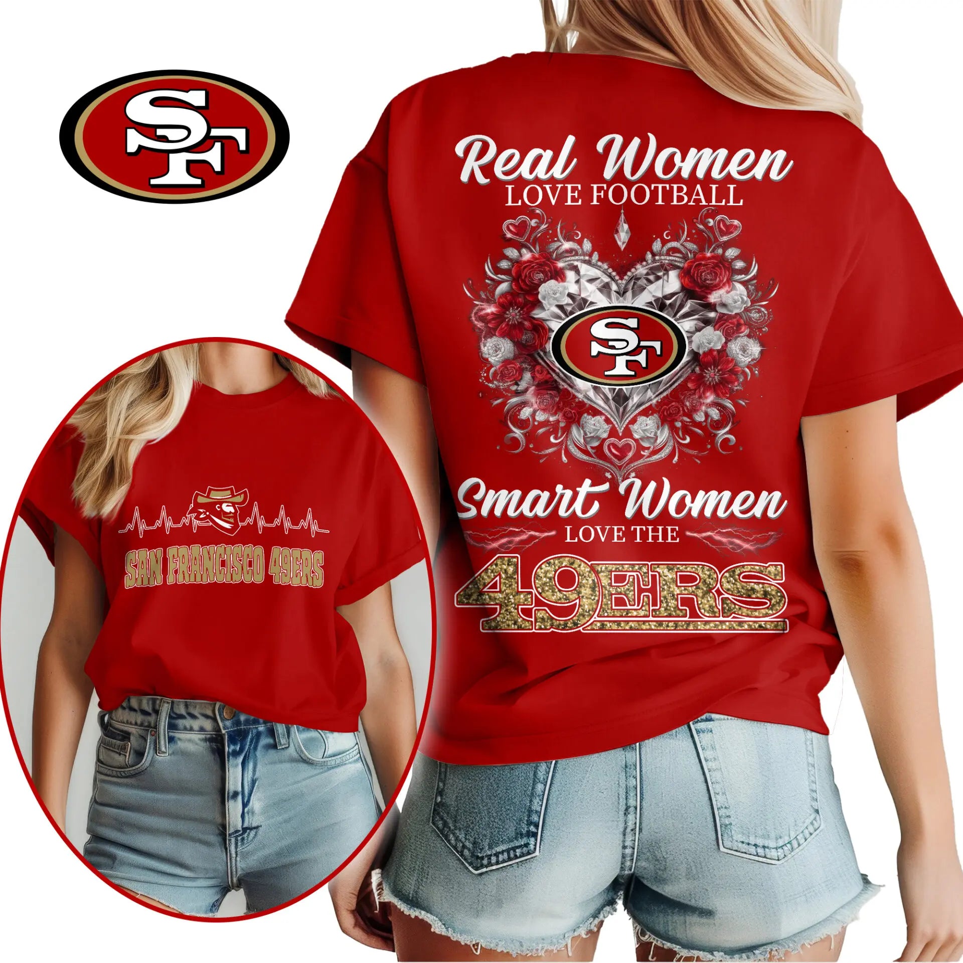 San Francisco 49ers | Premium NFL Real Women Love Football NY – HuddleStyle.com - Image 2