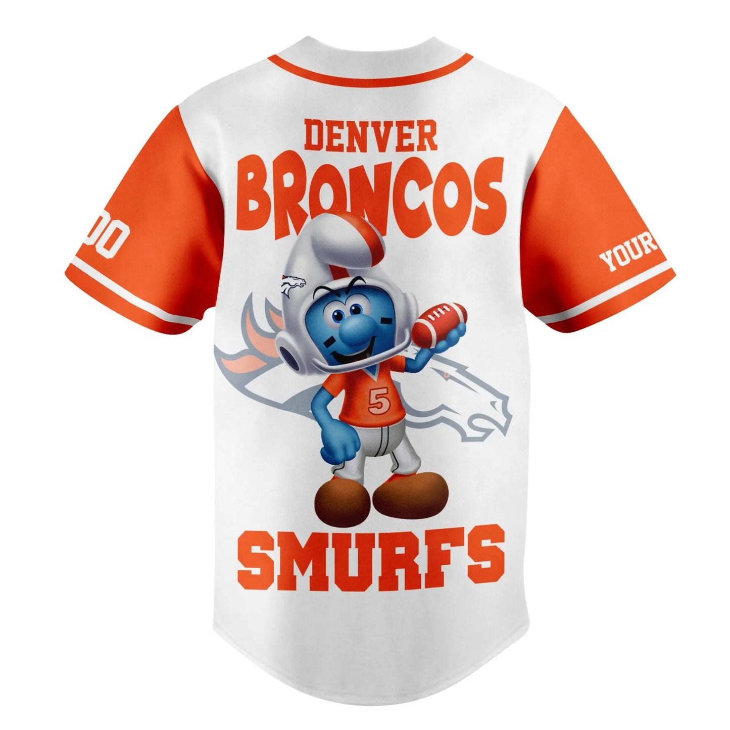 Denver Broncos | Premium NFL x Smurfs Jersey NY – HuddleStyle.com - Main