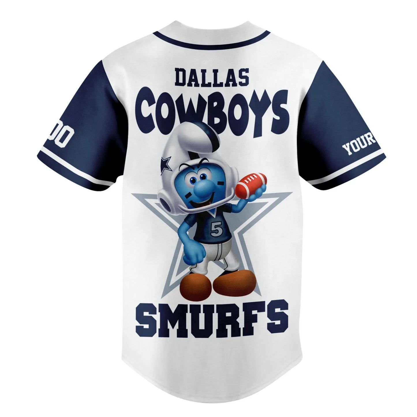 Dallas Cowboys | Premium NFL x Smurfs Jersey NY – HuddleStyle.com - Image 2