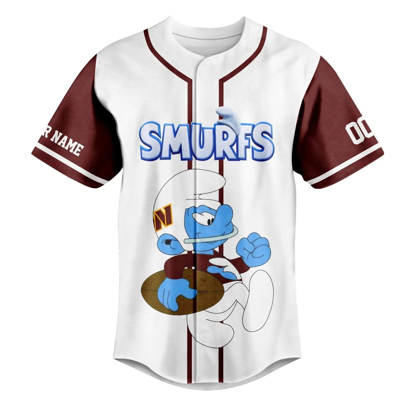 Washington Commanders | Premium NFL x Smurfs Jersey NY – HuddleStyle.com - Image 2