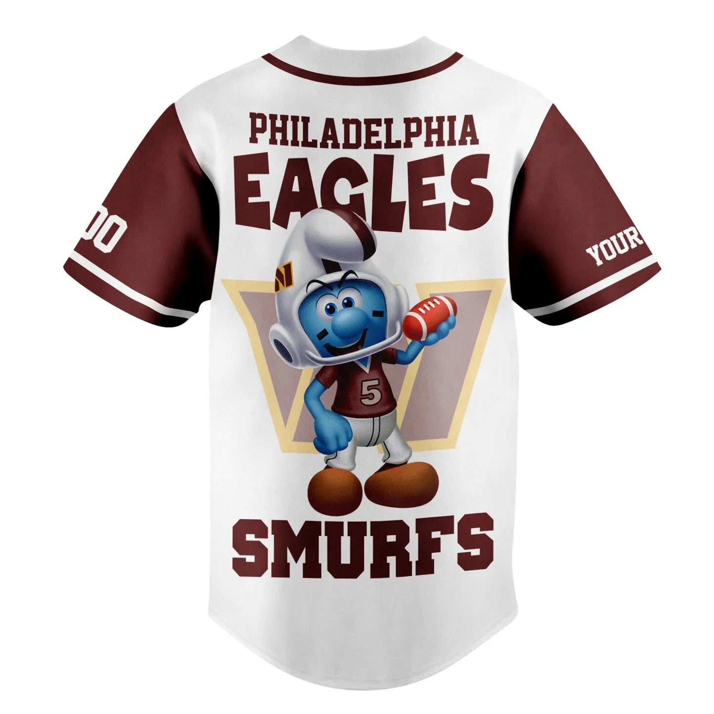 Washington Commanders | Premium NFL x Smurfs Jersey NY – HuddleStyle.com - Image 3
