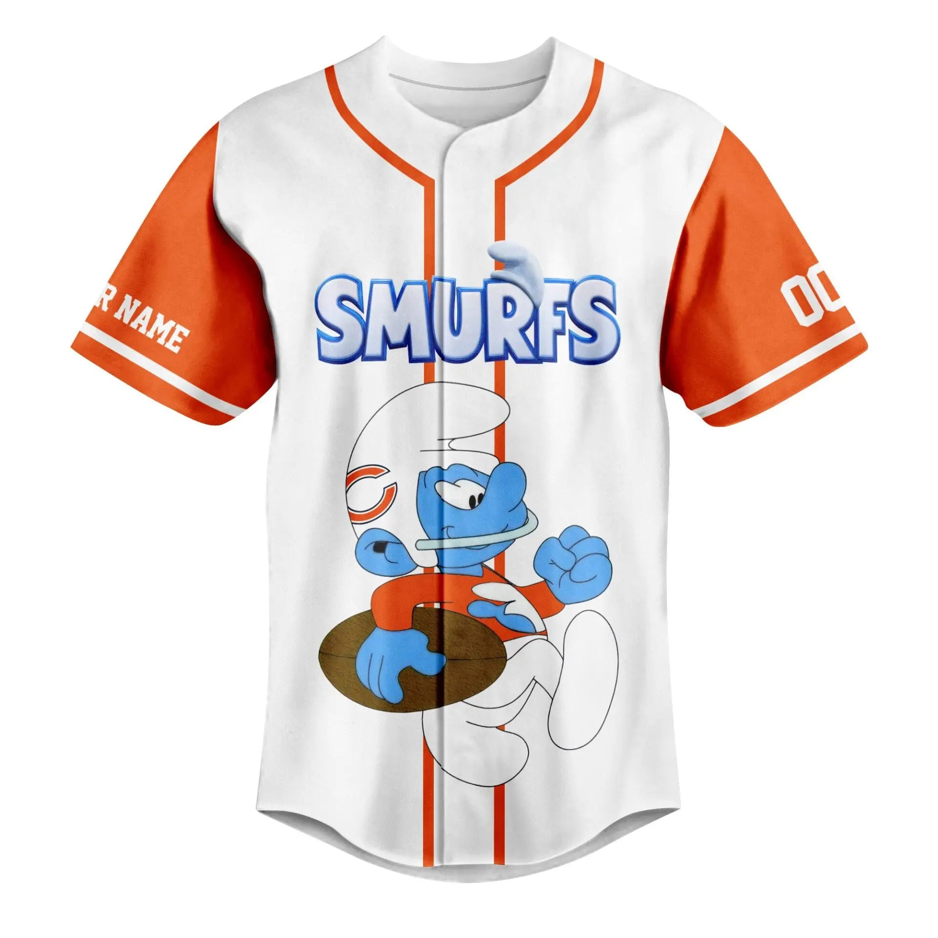 Chicago Bears | Premium NFL x Smurfs Jersey NY – HuddleStyle.com - Image 3