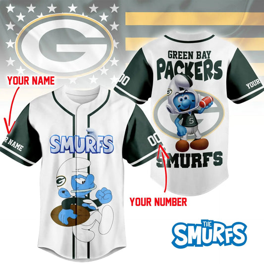 Green Bay Packers | Premium NFL x Smurfs Jersey NY – HuddleStyle.com - Main