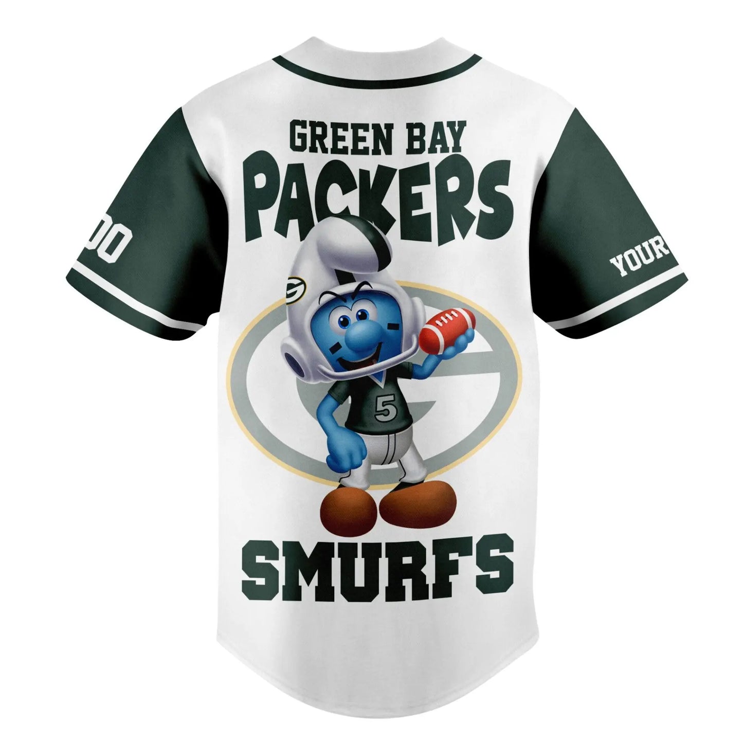 Green Bay Packers | Premium NFL x Smurfs Jersey NY – HuddleStyle.com - Image 2