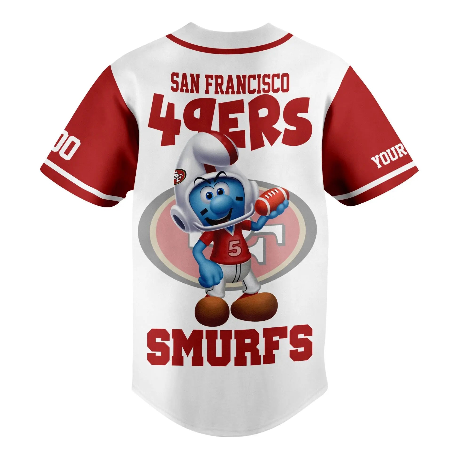 San Francisco 49ers | Premium NFL x Smurfs Jersey NY – HuddleStyle.com - Image 2