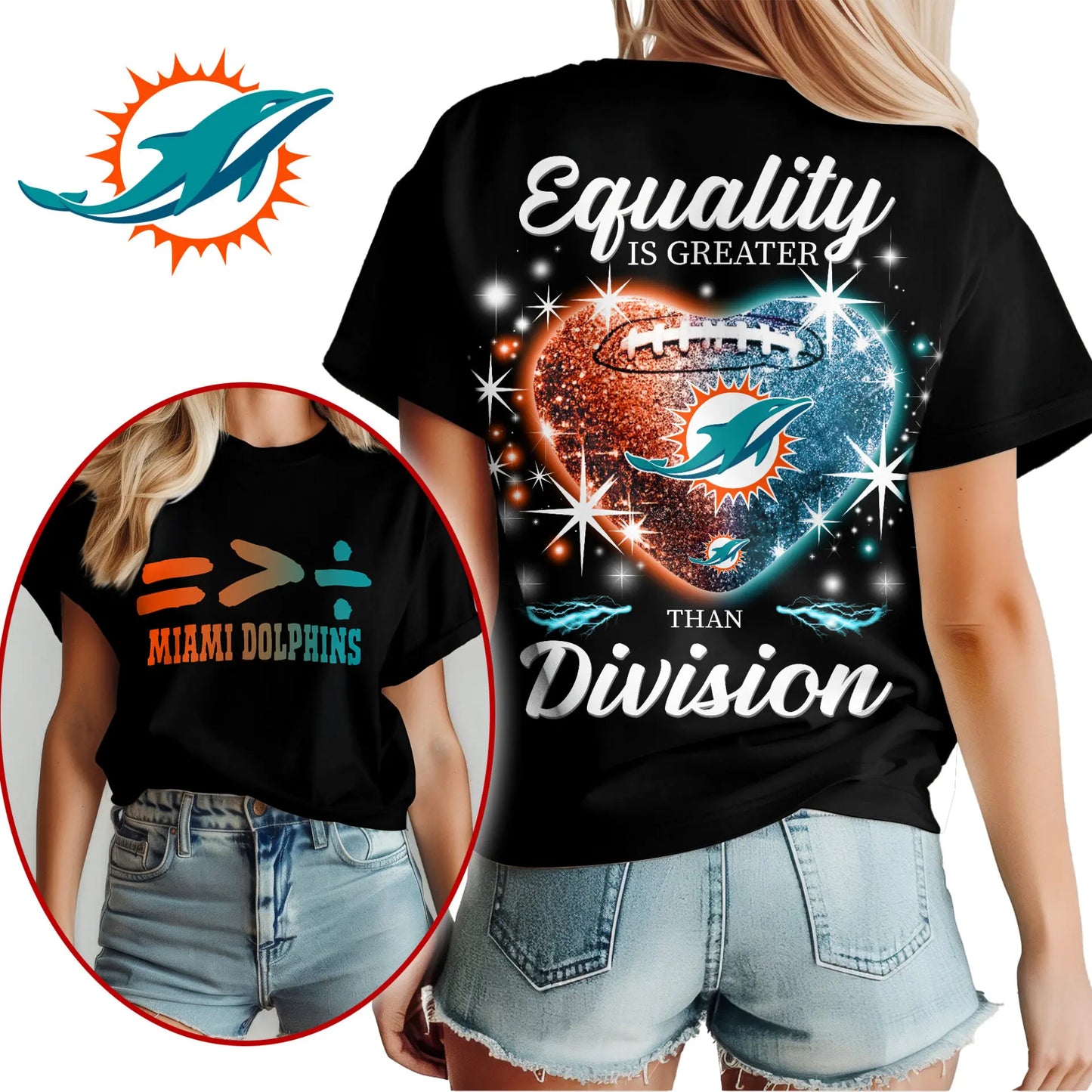 Miami Dolphins | Premium Women’s Equality Day Women’s Shirt NY – HuddleStyle.com - Main