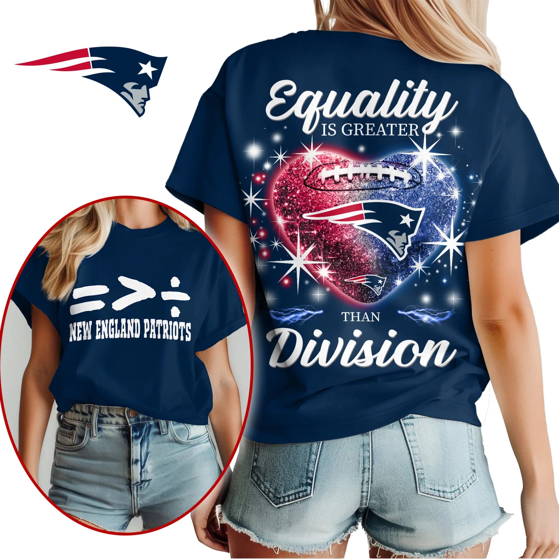 New England Patriots | Premium Women’s Equality Day Women’s Shirt NY – HuddleStyle.com - Image 2