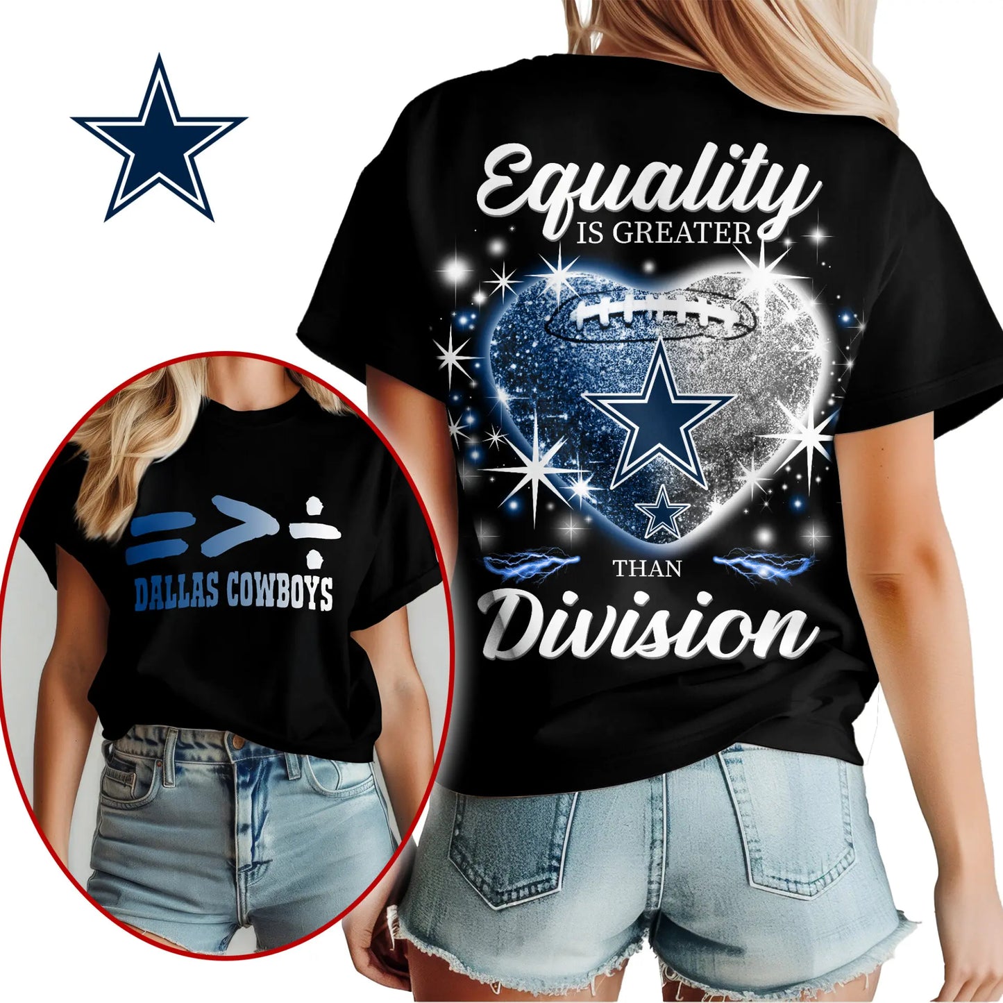Dallas Cowboys | Premium Women’s Equality Day Women’s Shirt NY – HuddleStyle.com - Main