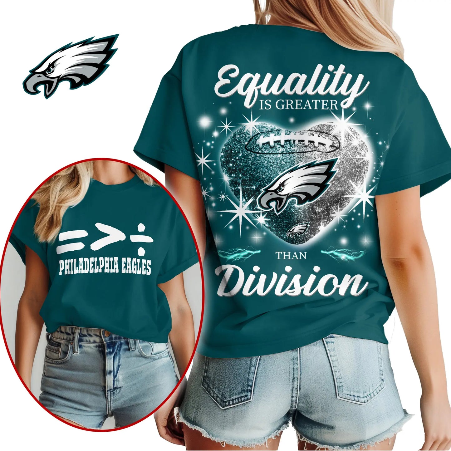 Philadelphia Eagles | Premium Women’s Equality Day Women’s Shirt NY – HuddleStyle.com - Image 2