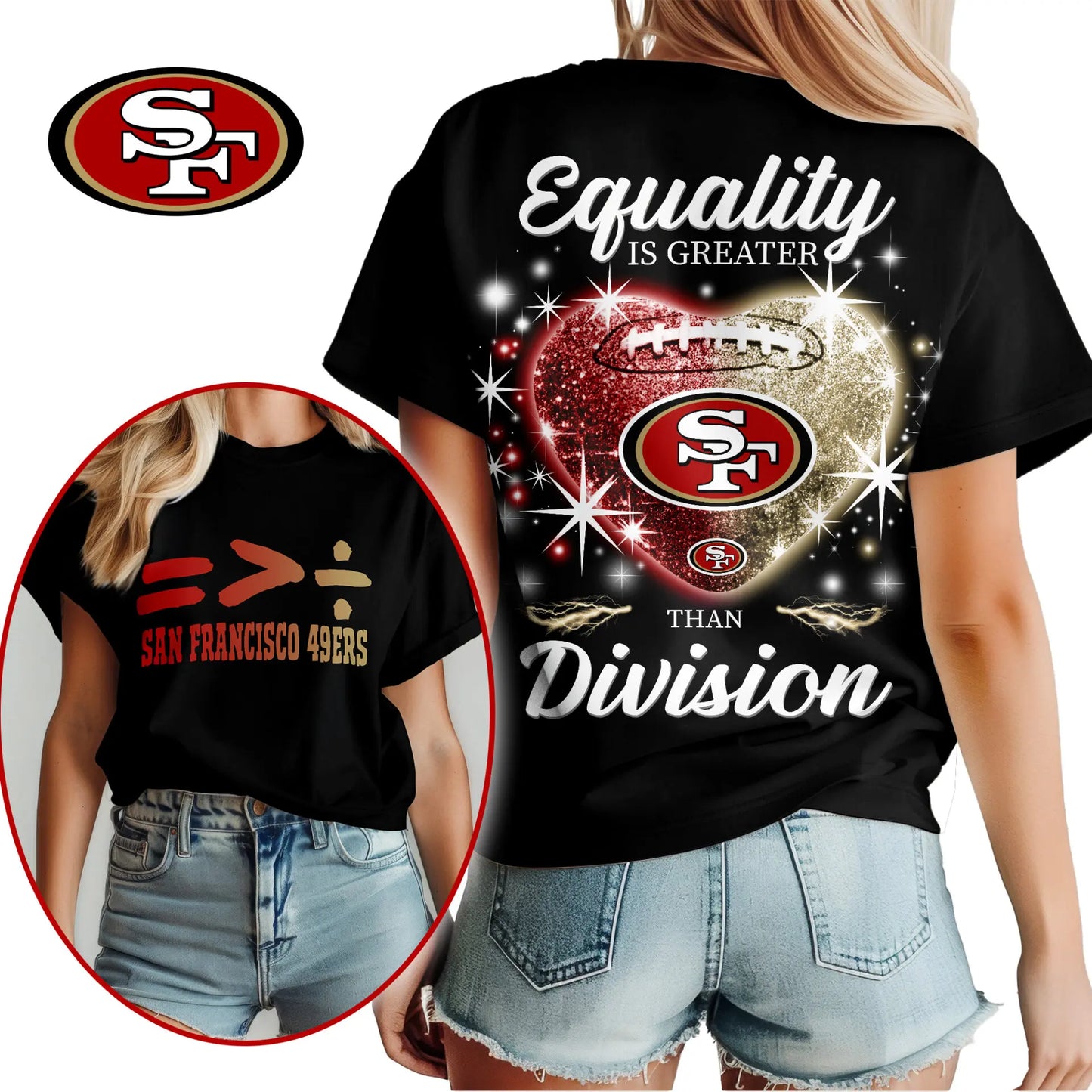 San Francisco 49ers | Premium Women’s Equality Day Women’s Shirt NY – HuddleStyle.com - Main