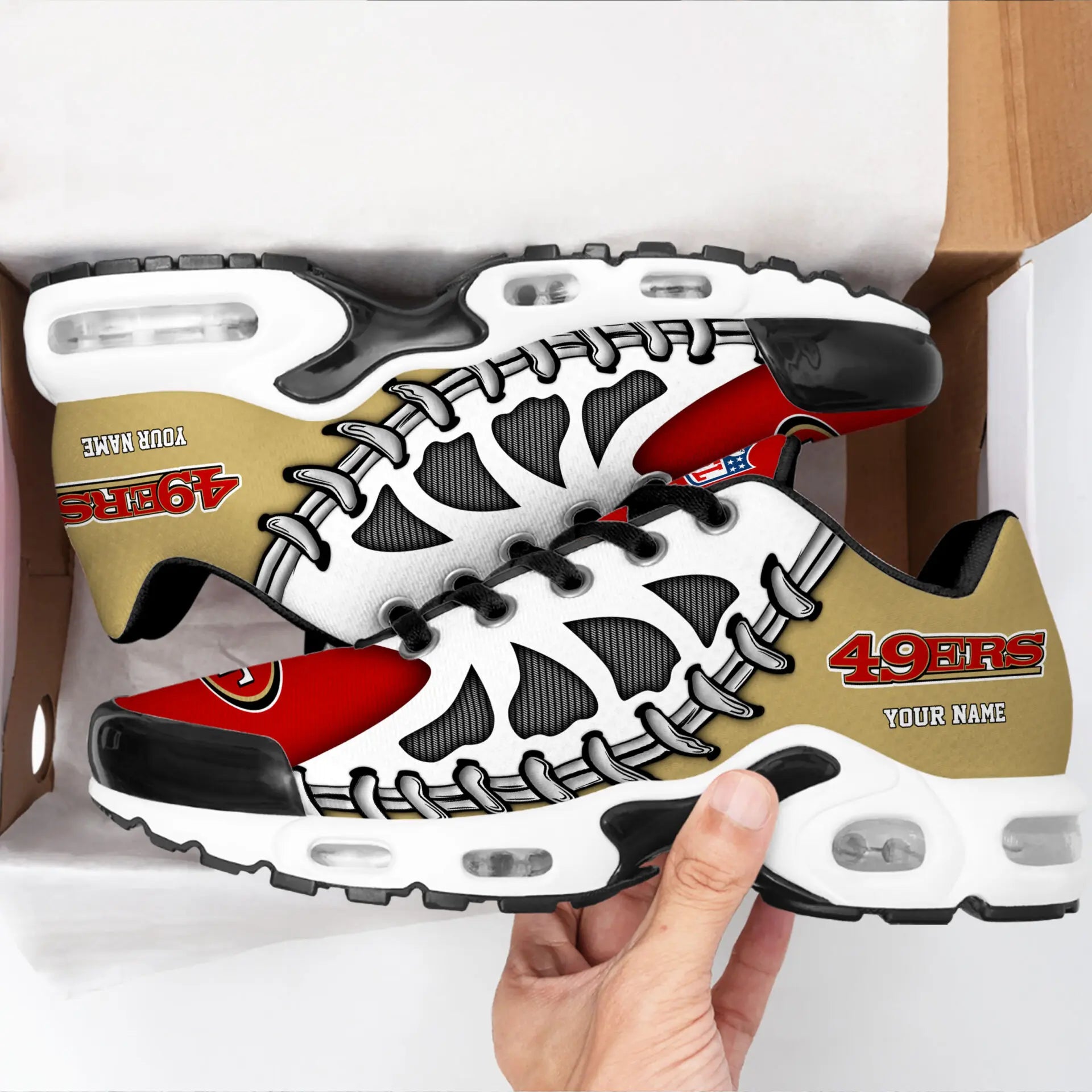 San Francisco 49ers | Premium NFL Custom Air Max Shoes for Fans NY – HuddleStyle.com - Image 2