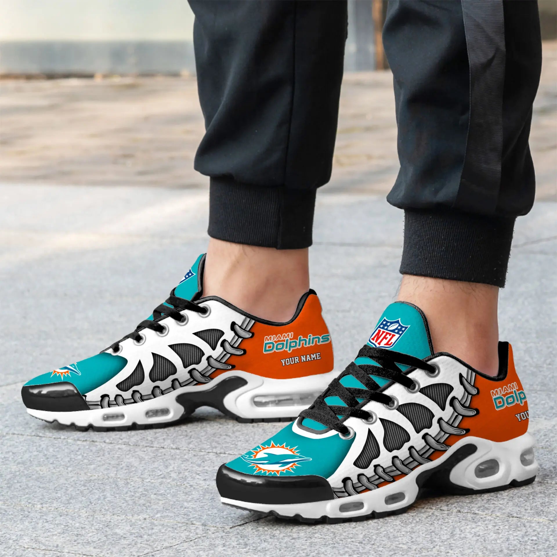 Miami Dolphins | Premium NFL Custom Air Max Shoes for Fans NY – HuddleStyle.com - Image 3