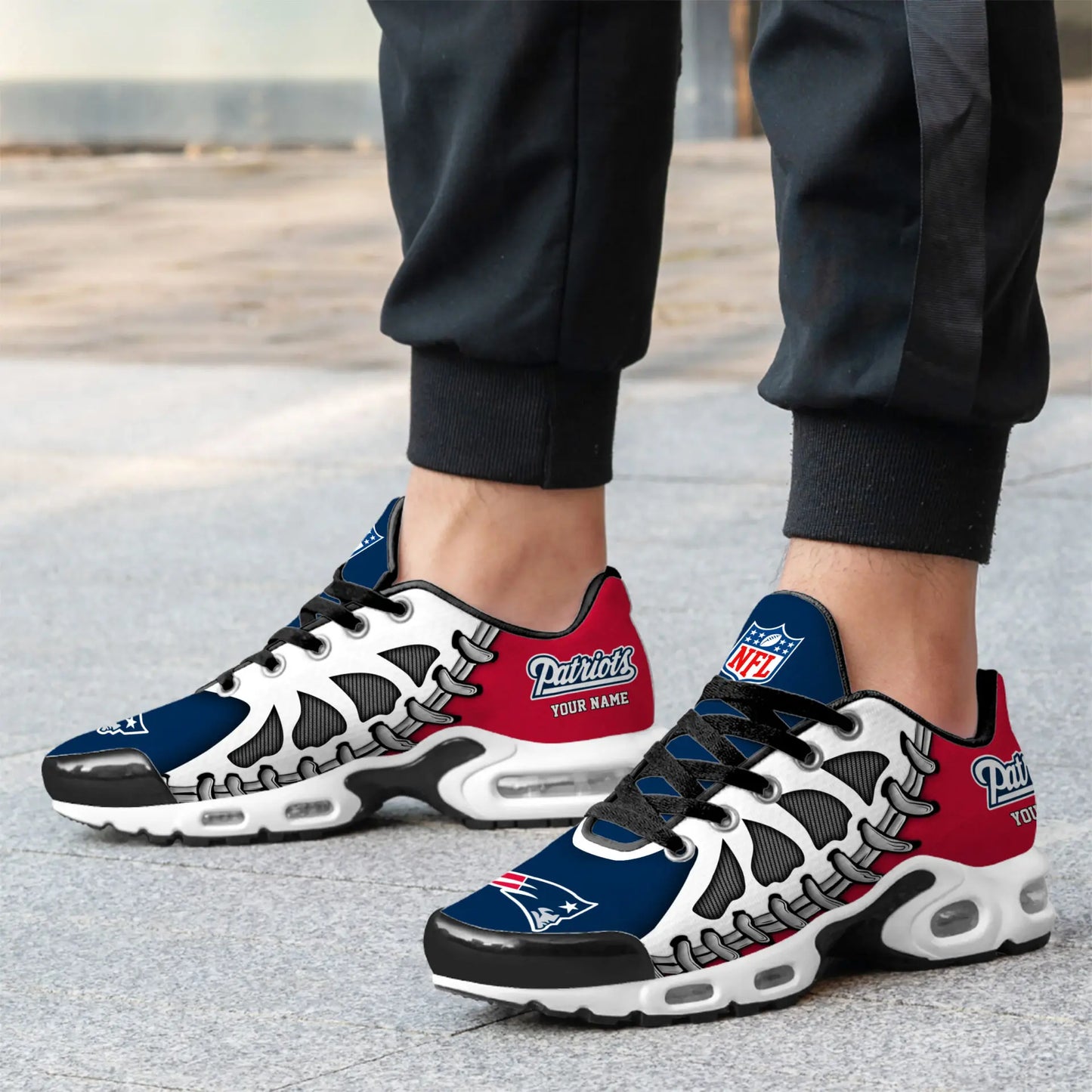 New England Patriots | Premium NFL Custom Air Max Shoes for Fans NY – HuddleStyle.com - Image 3