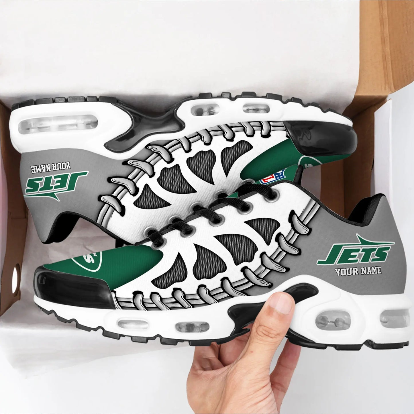New York Jets | Premium NFL Custom Air Max Shoes for Fans NY – HuddleStyle.com - Image 2
