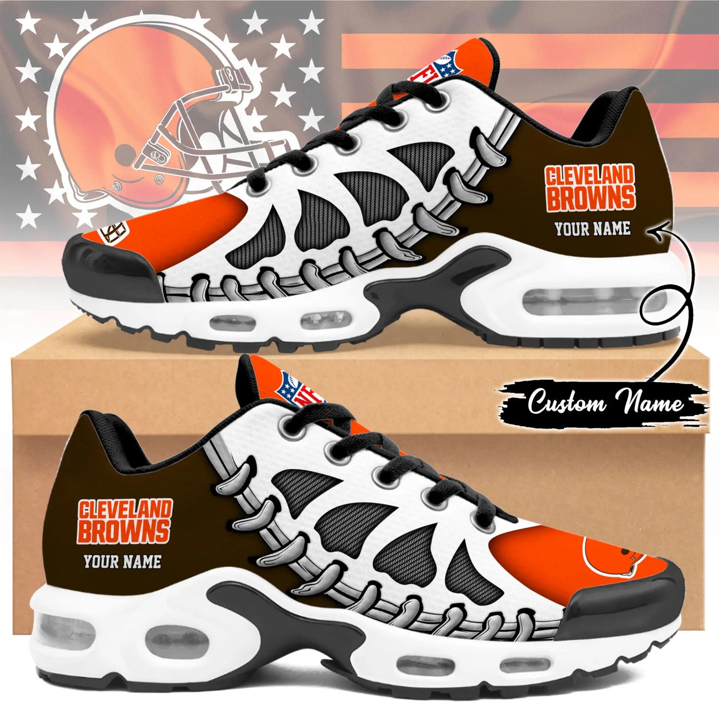 Cleveland Browns | Premium NFL Custom Air Max Shoes for Fans NY – HuddleStyle.com - Main