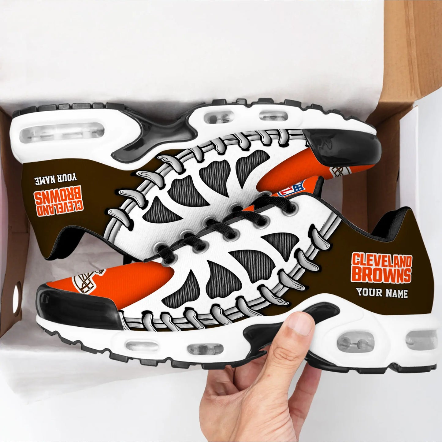 Cleveland Browns | Premium NFL Custom Air Max Shoes for Fans NY – HuddleStyle.com - Image 2