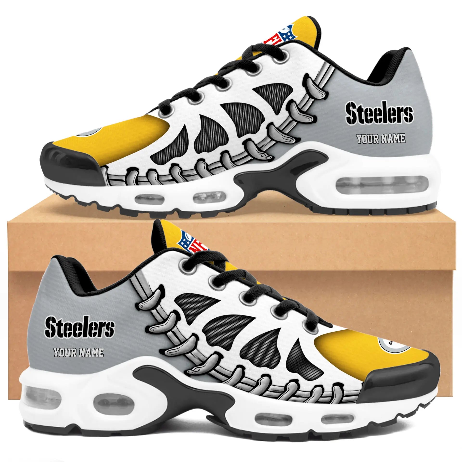 Pittsburgh Steelers | Premium NFL Custom Air Max Shoes for Fans NY – HuddleStyle.com - Image 4