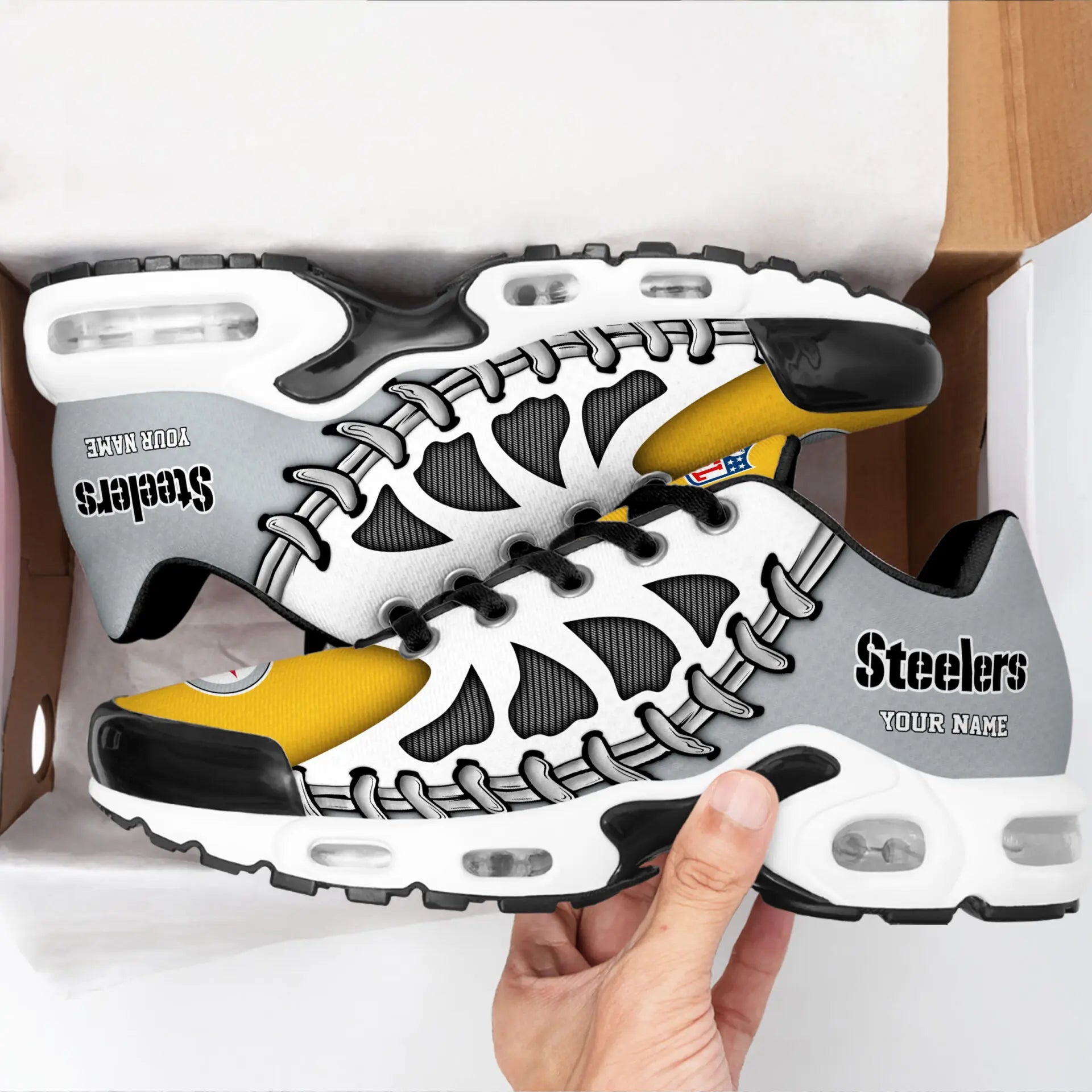 Pittsburgh Steelers | Premium NFL Custom Air Max Shoes for Fans NY – HuddleStyle.com - Image 2
