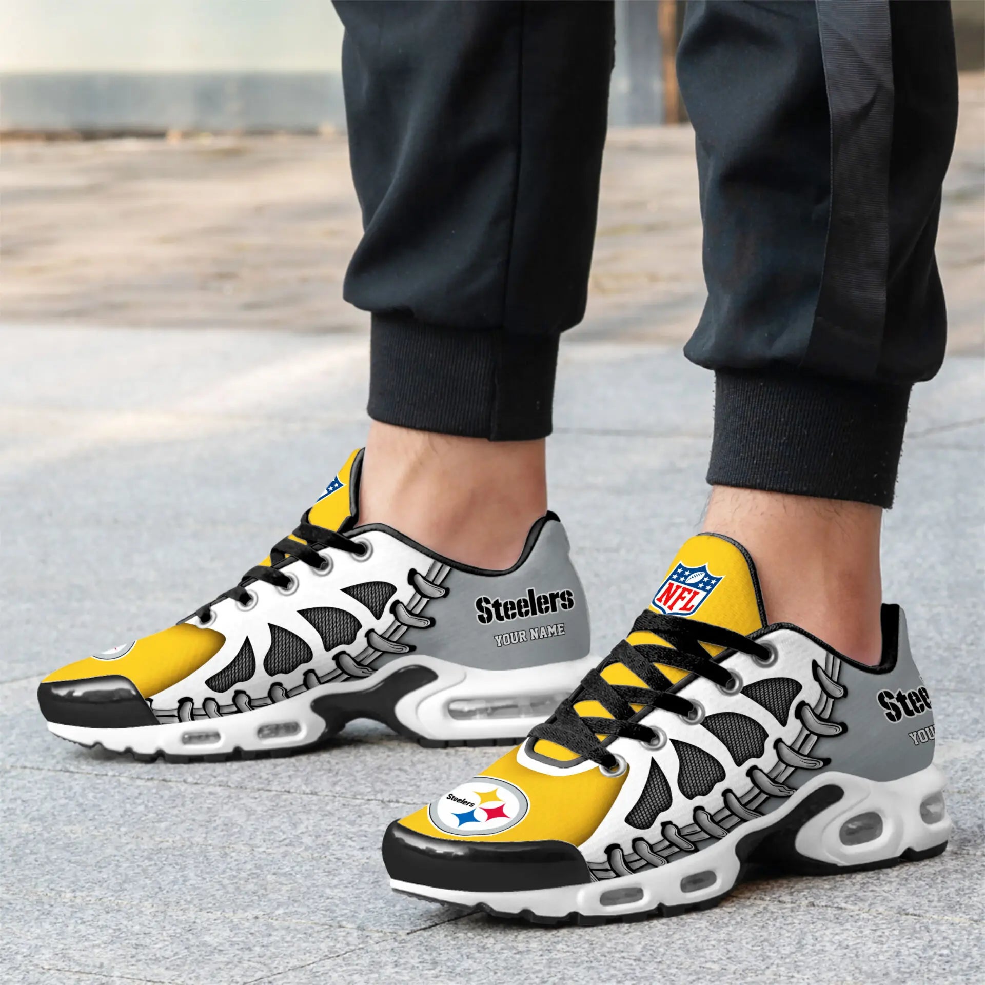 Pittsburgh Steelers | Premium NFL Custom Air Max Shoes for Fans NY – HuddleStyle.com - Image 3