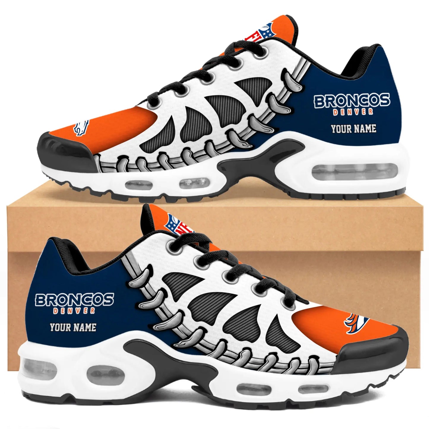 Denver Broncos | Premium NFL Custom Air Max Shoes for Fans NY – HuddleStyle.com - Image 4