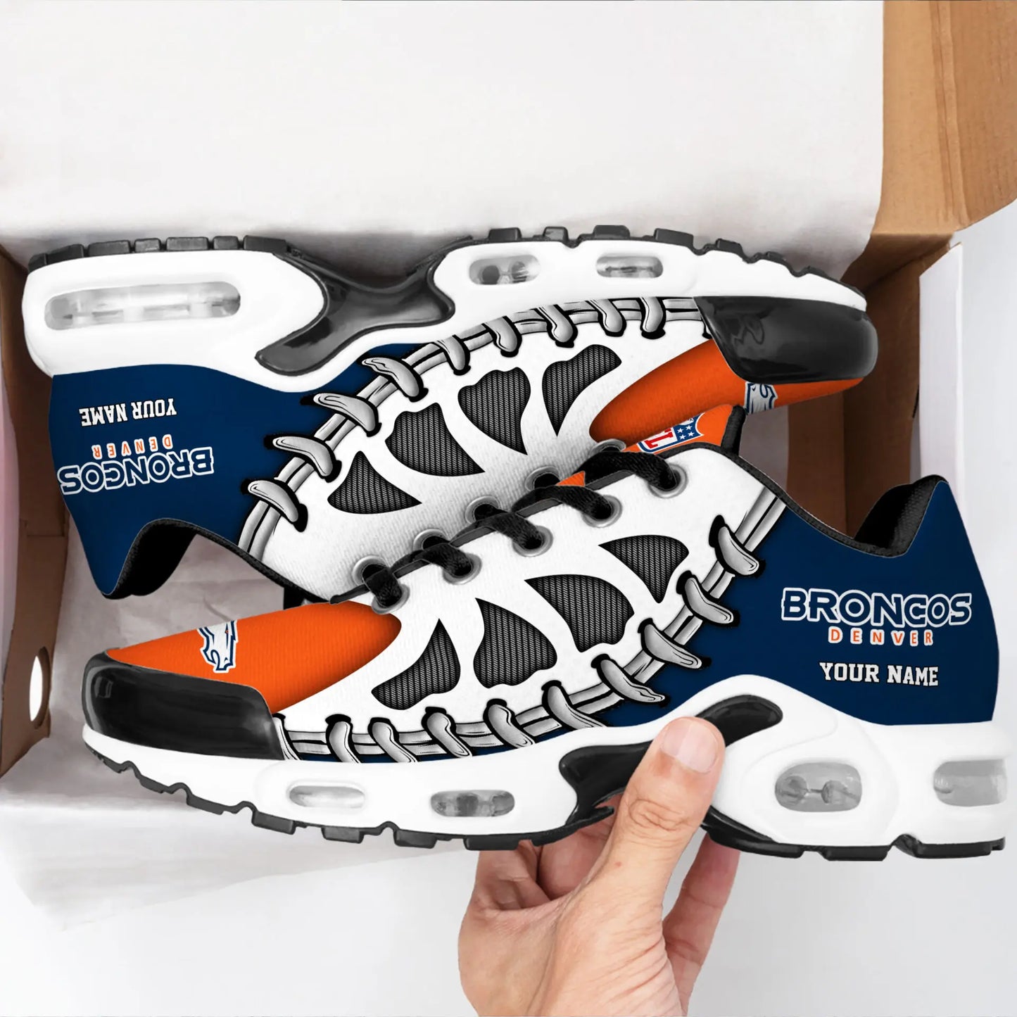 Denver Broncos | Premium NFL Custom Air Max Shoes for Fans NY – HuddleStyle.com - Image 2