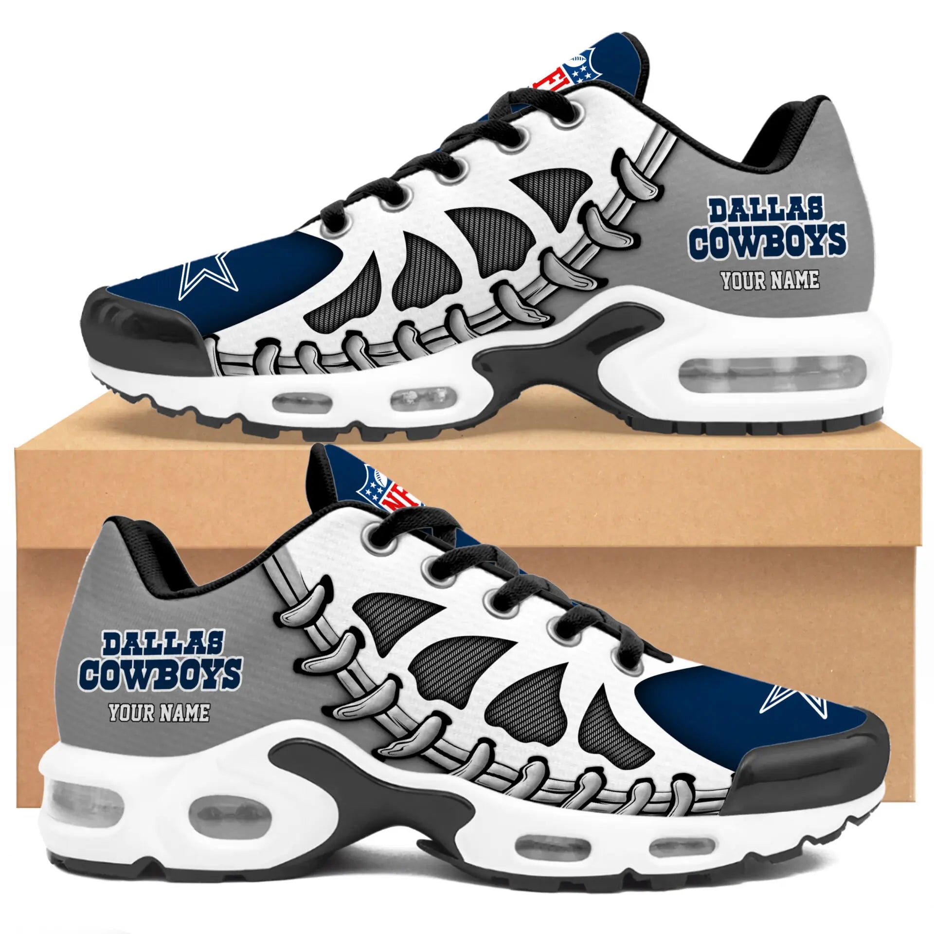 Dallas Cowboys | Premium NFL Custom Air Max Shoes for Fans NY – HuddleStyle.com - Image 4