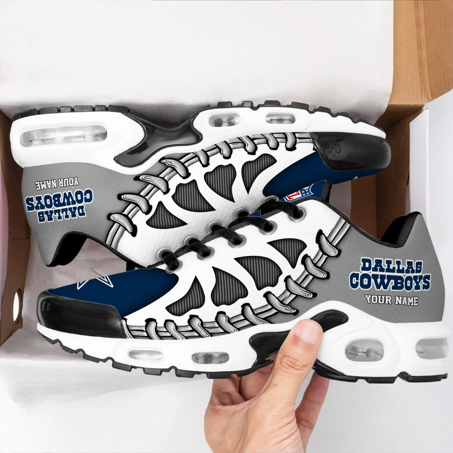 Dallas Cowboys | Premium NFL Custom Air Max Shoes for Fans NY – HuddleStyle.com - Image 2