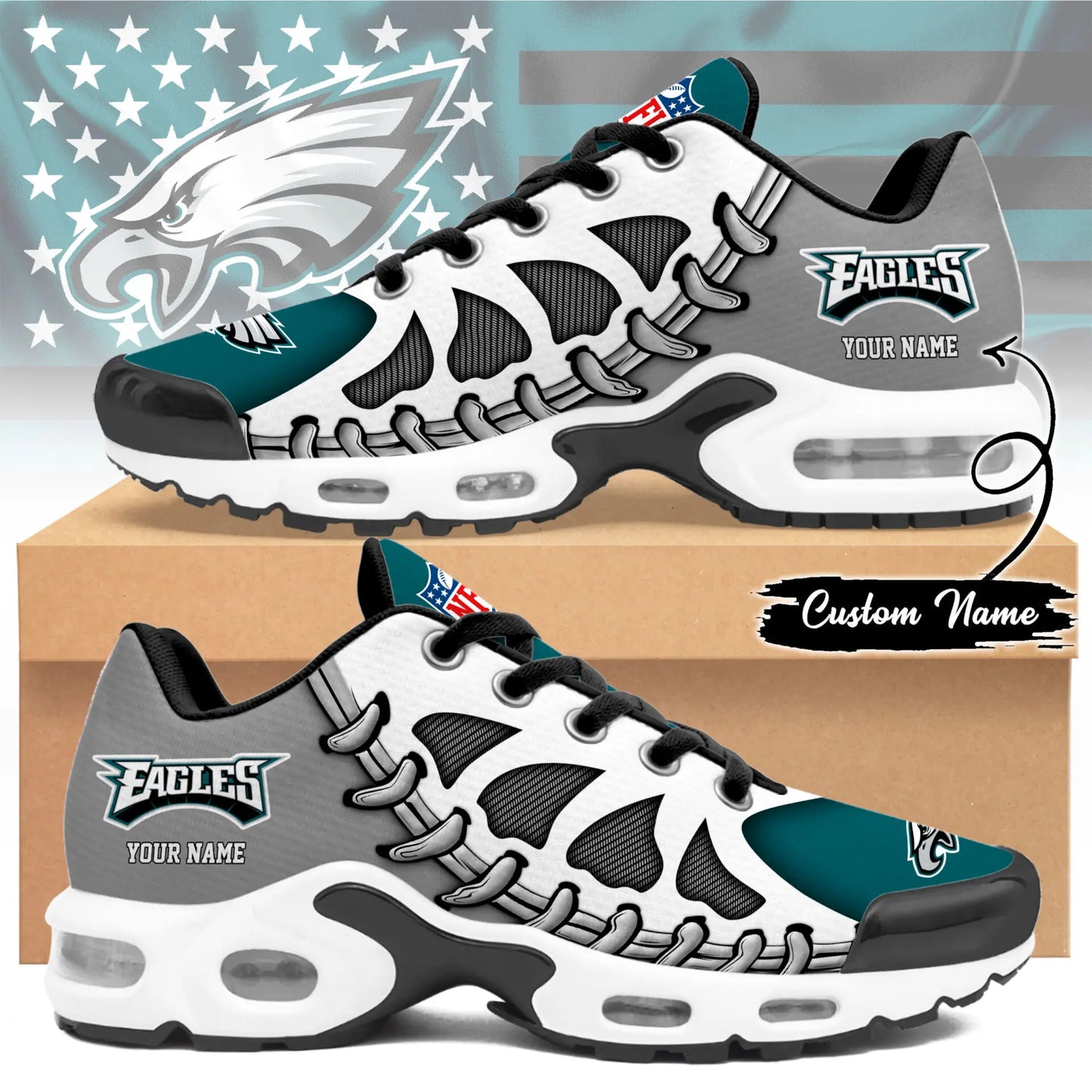 Philadelphia Eagles | Premium NFL Custom Air Max Shoes for Fans NY – HuddleStyle.com - Main