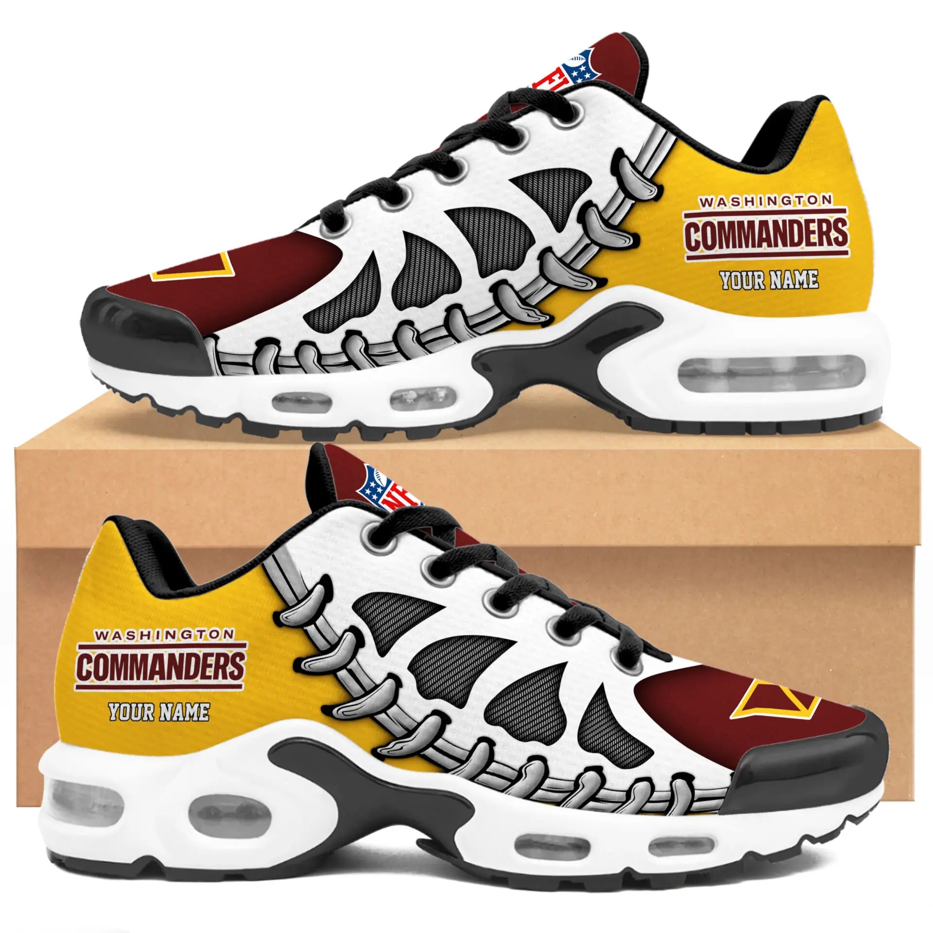 Washington Commanders | Premium NFL Custom Air Max Shoes for Fans NY – HuddleStyle.com - Image 3