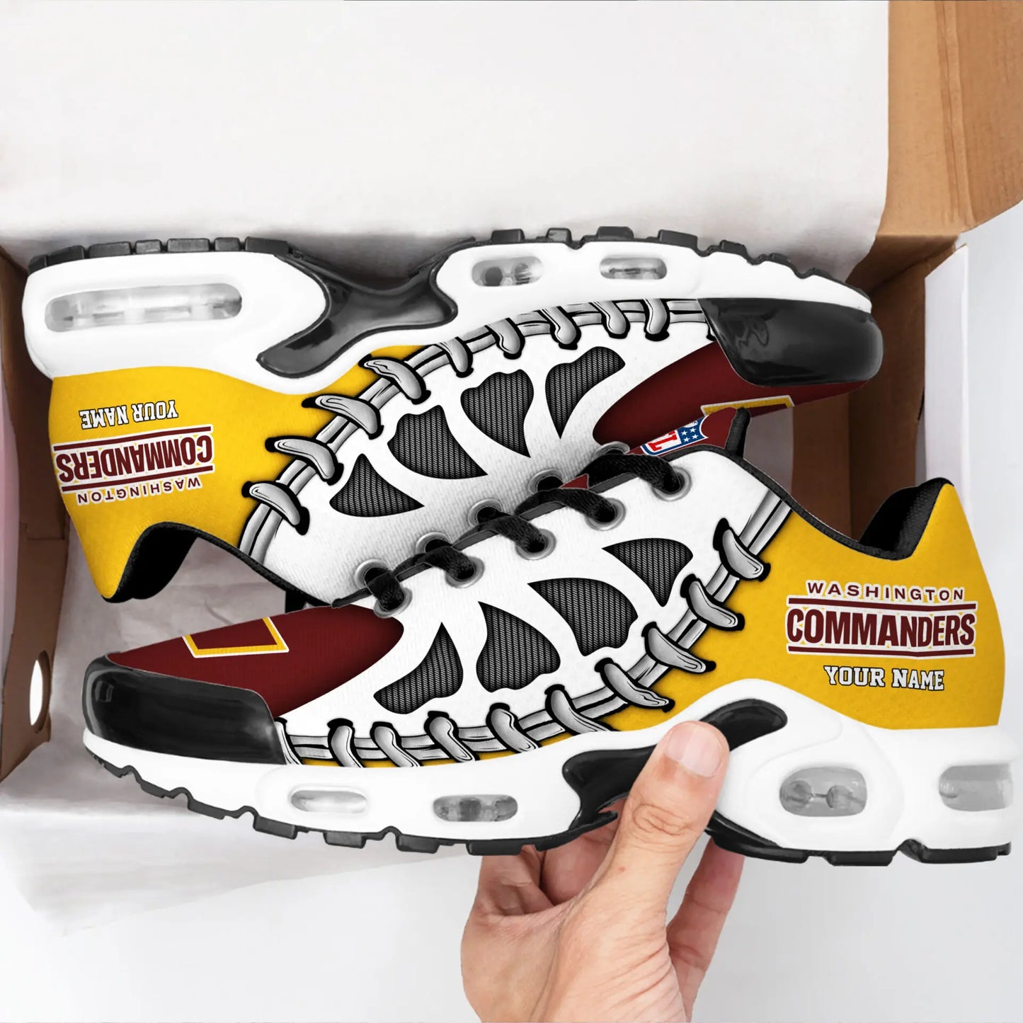 Washington Commanders | Premium NFL Custom Air Max Shoes for Fans NY – HuddleStyle.com - Image 2