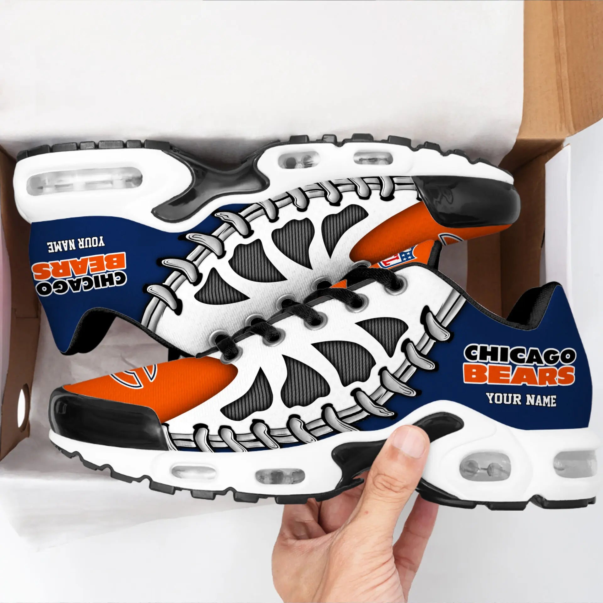 Chicago Bears | Premium NFL Custom Air Max Shoes for Fans NY – HuddleStyle.com - Image 2