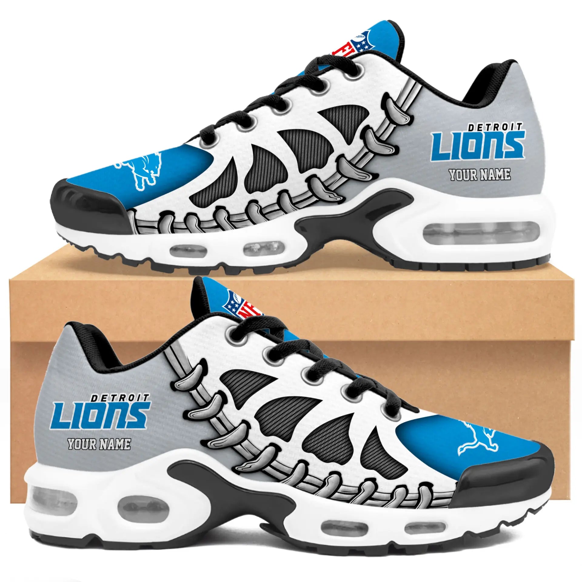 Detroit Lions | Premium NFL Custom Air Max Shoes for Fans NY – HuddleStyle.com - Image 4