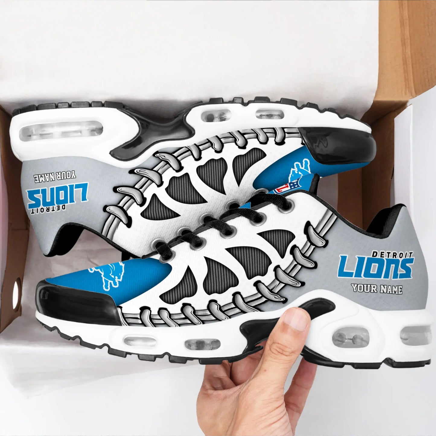 Detroit Lions | Premium NFL Custom Air Max Shoes for Fans NY – HuddleStyle.com - Image 2