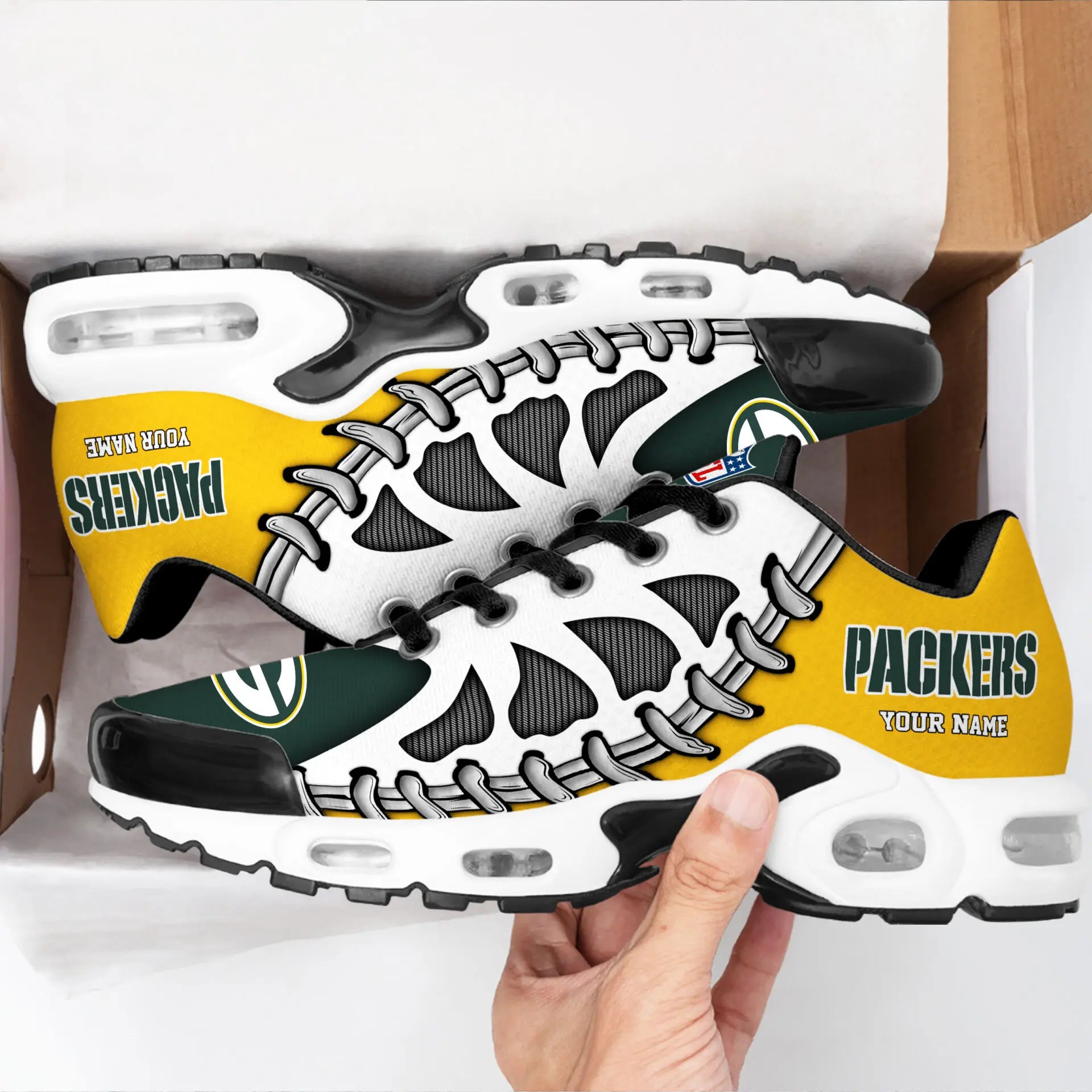 Green Bay Packers | Premium NFL Custom Air Max Shoes for Fans NY – HuddleStyle.com - Image 2